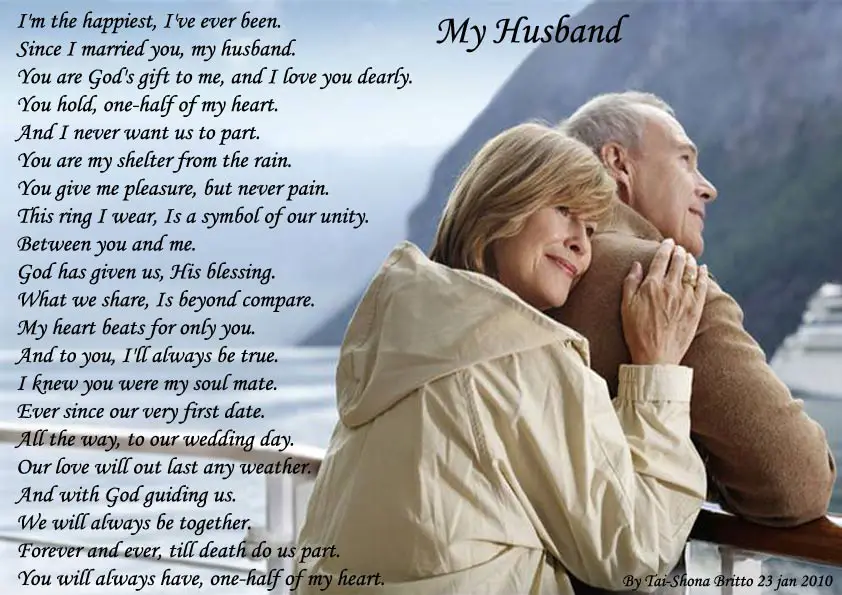 Husband to wife. 