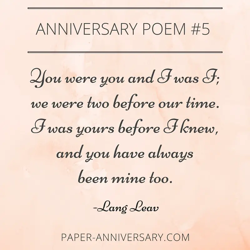Short anniversary poems for her