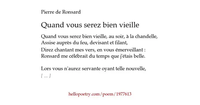 Ronsard Poems