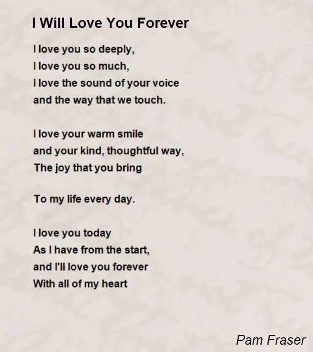 Love you forever Poems