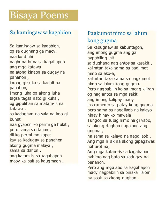 essay meaning in bisaya