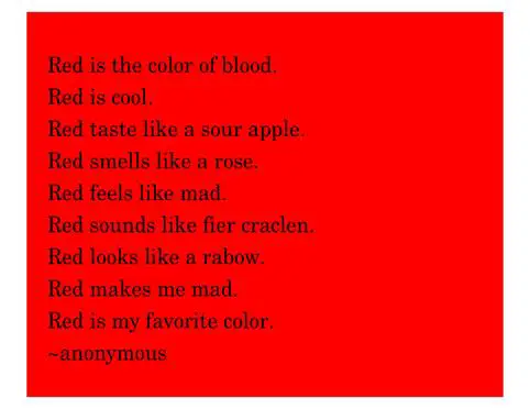 She likes red. Poem Colour Colour Colour. Color me Red стих. Apple is Red poem. Poem about Red Color.