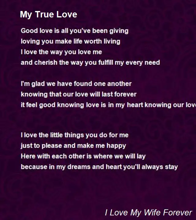 Romantic true love poems