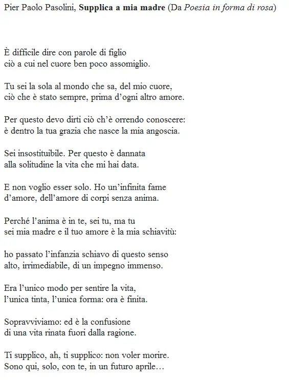 Pasolini Poems