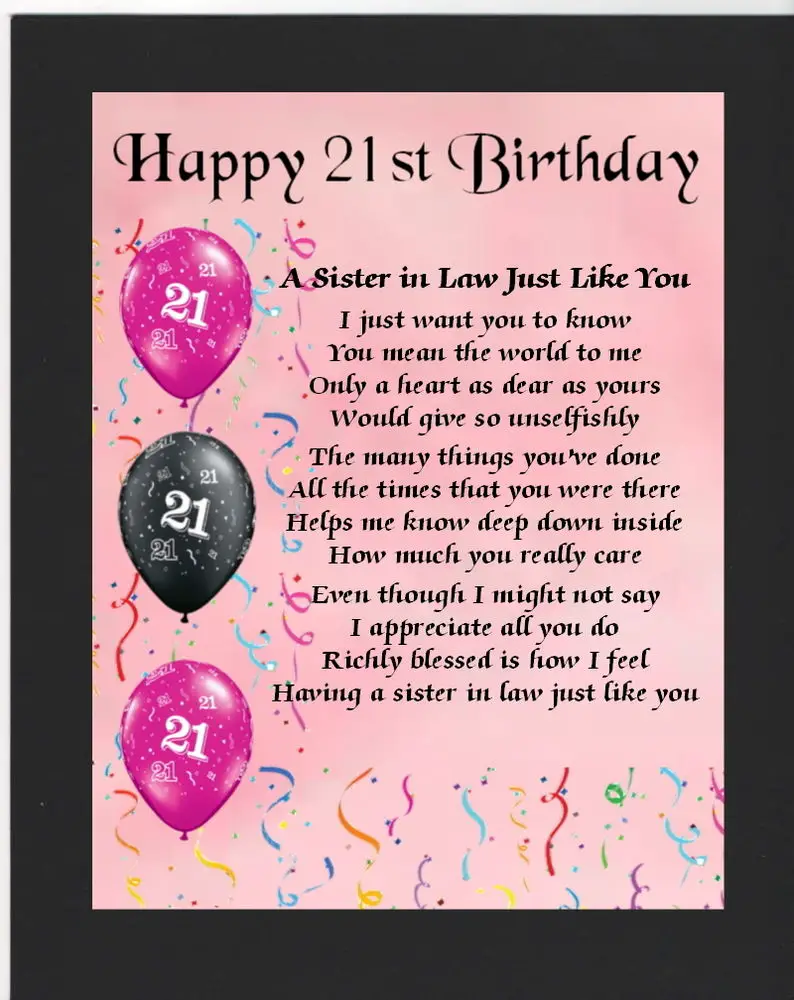 21 birthday quotes for sister