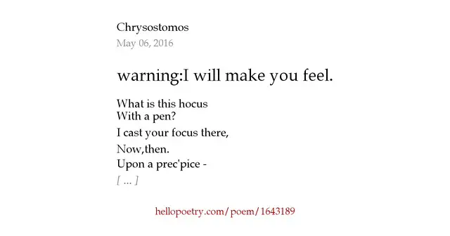 Warning Poems