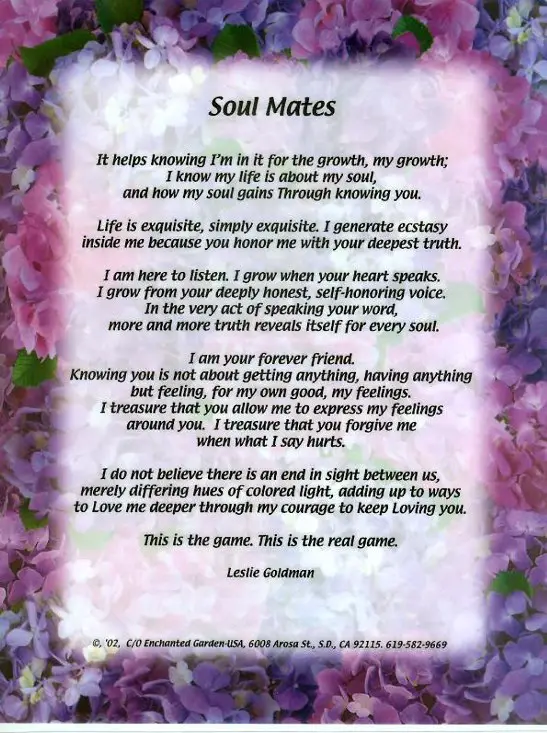 Poem soulmate for searching my 100 Soulmate