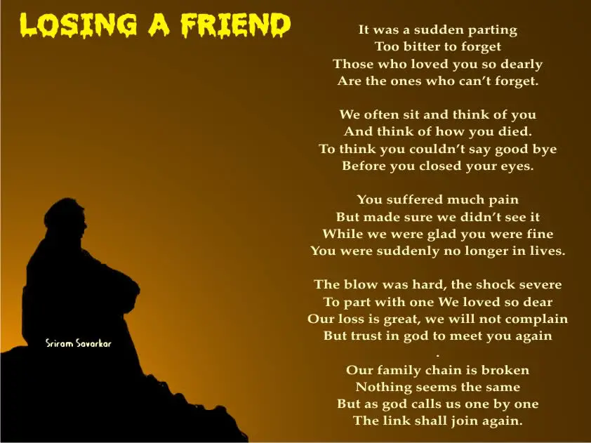 death of a friend poems inspirational