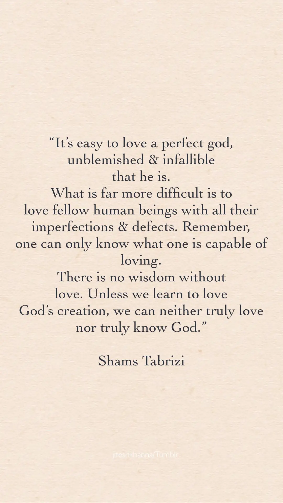 shams tabrizi on love