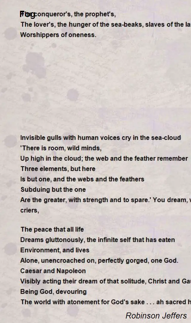 the fog poem by robert frost