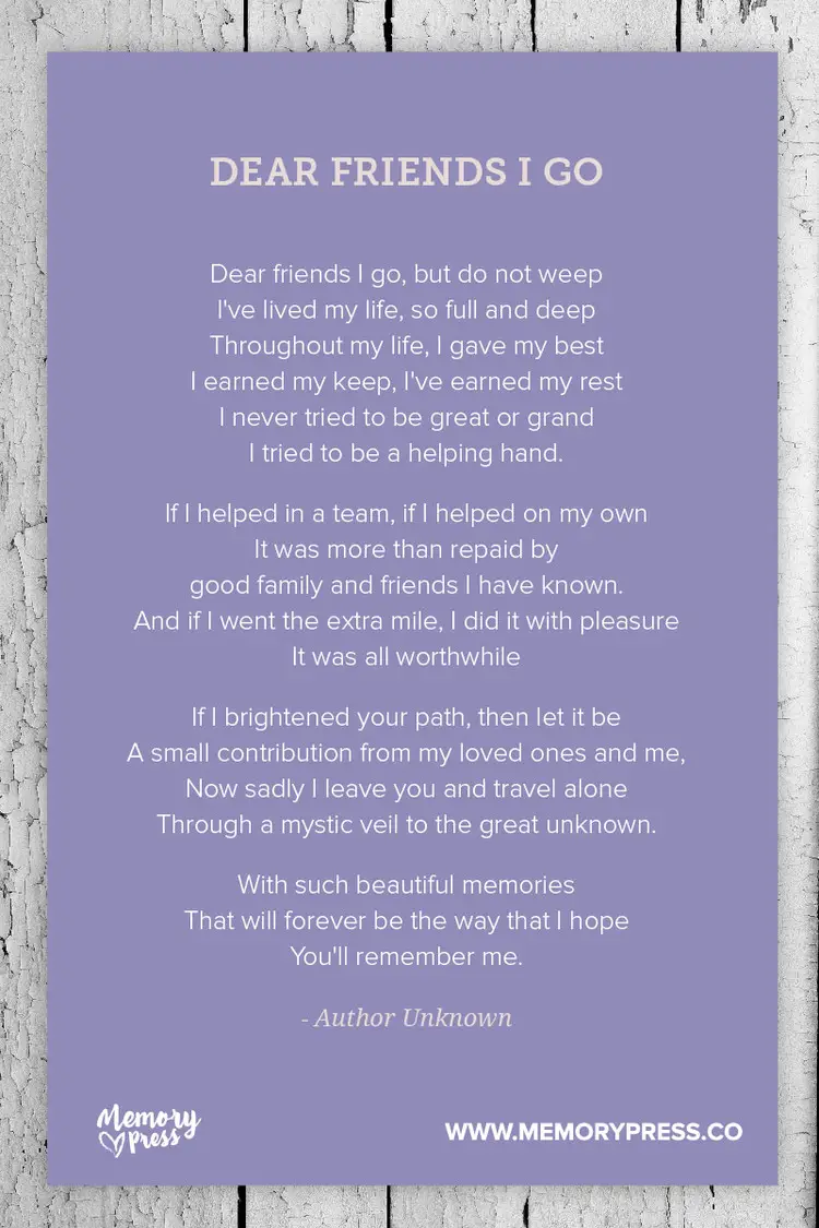 Family funeral Poems