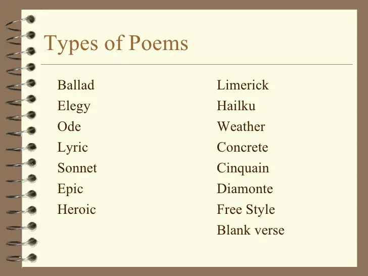 types-poems