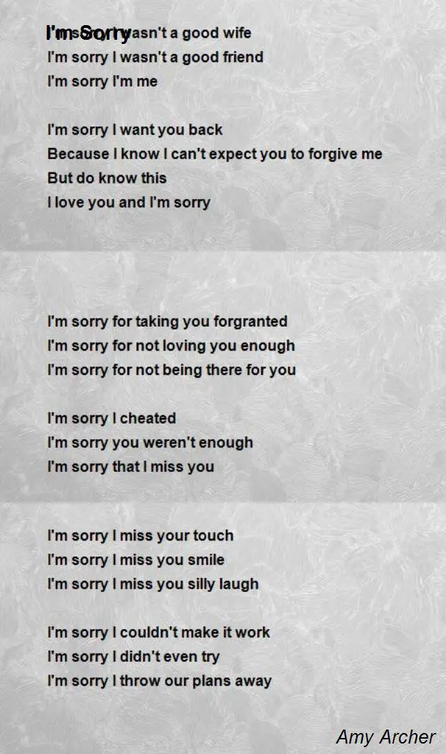 You cheated quotes i on sorry Open Letter