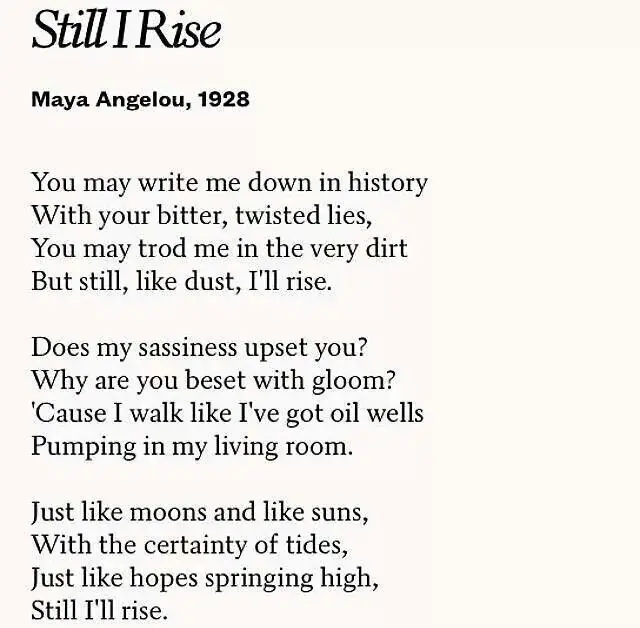 Maya angelous Poems