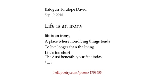 Examples Of Irony In Famous Poems 