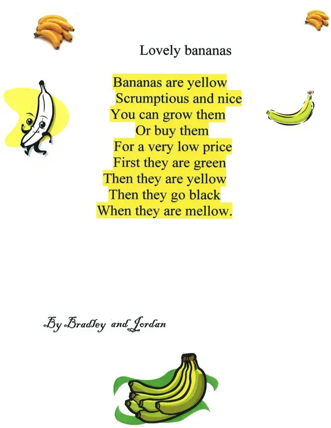 They like bananas. Детский стишок про банан. Детский стих про банан. Стихи на английском. Стихи на английском про фрукты для детей.