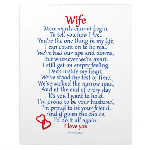 Be my you poems will wife Will You