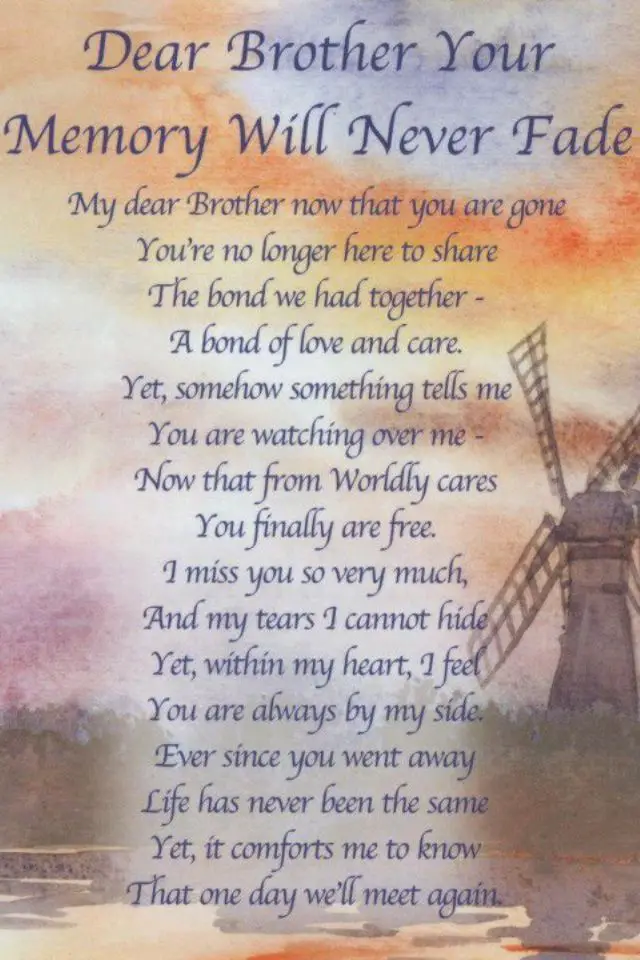 Missing My Brother Poems