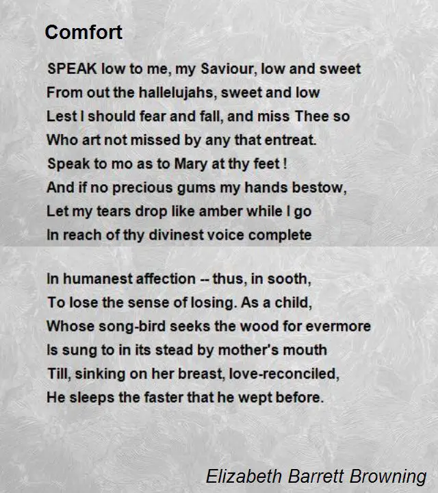 Comfort Poems