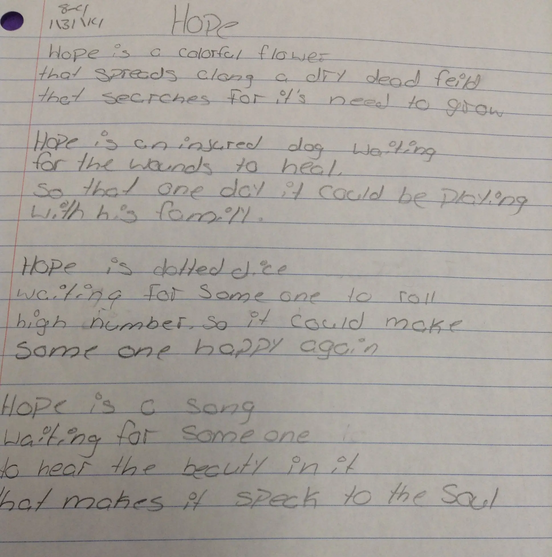 Extended metaphor Poems