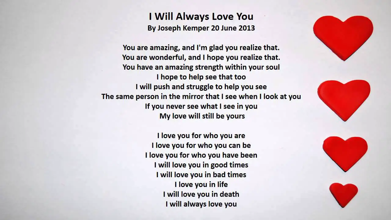 M love you poems i with in Love Poems