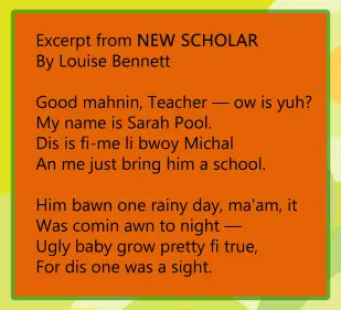 Dutty Tough poem - Louise Bennett