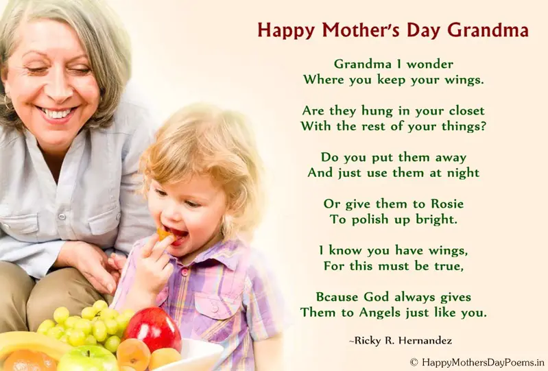 Grandma mothers day Poems
