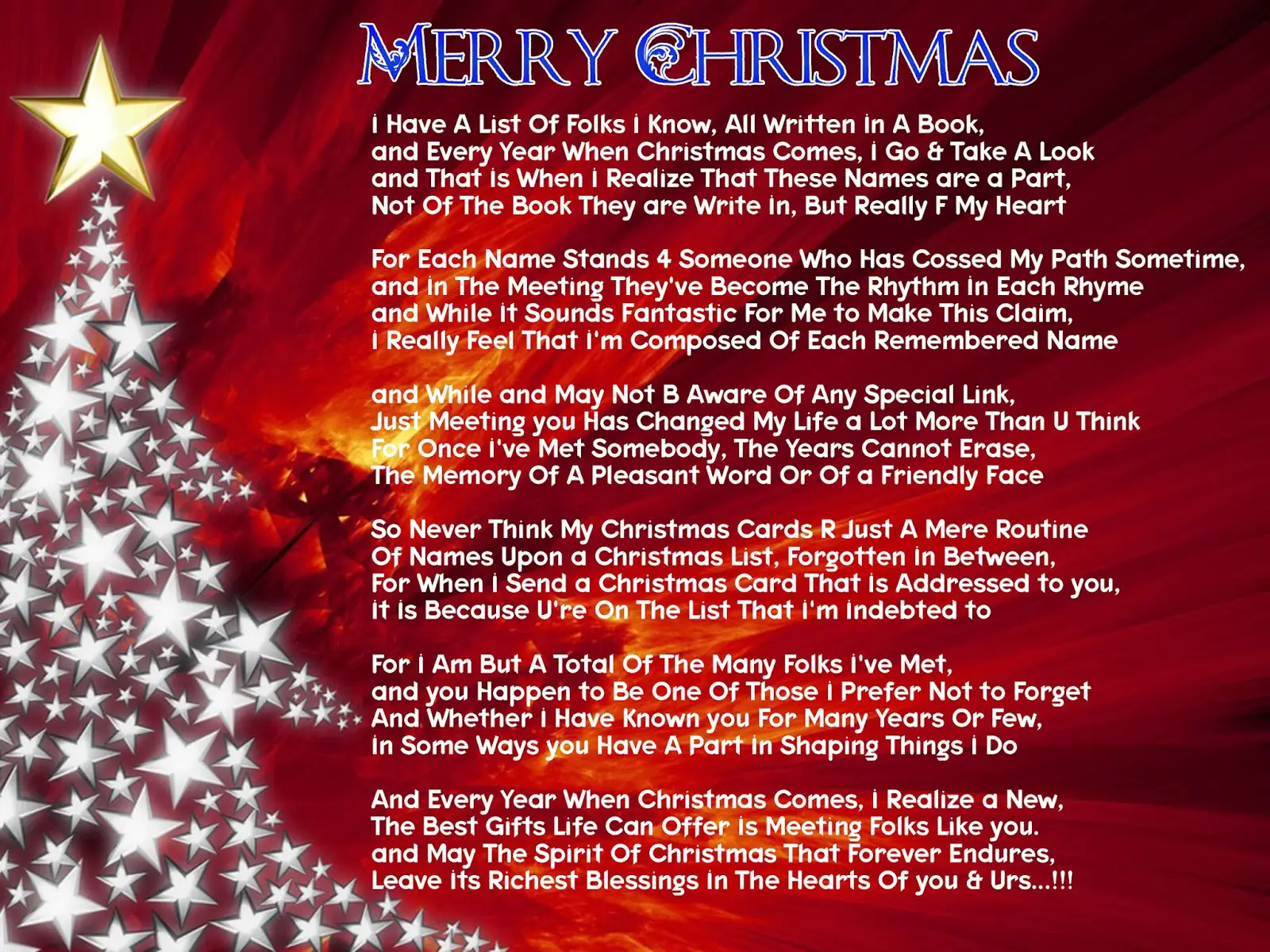 Poems unknown christmas background