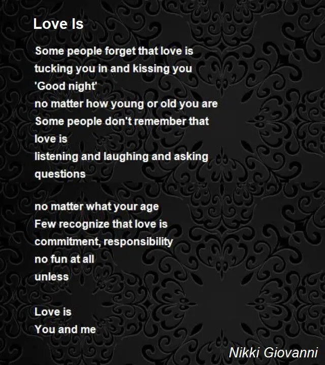 Nikki Giovanni Love Poems
