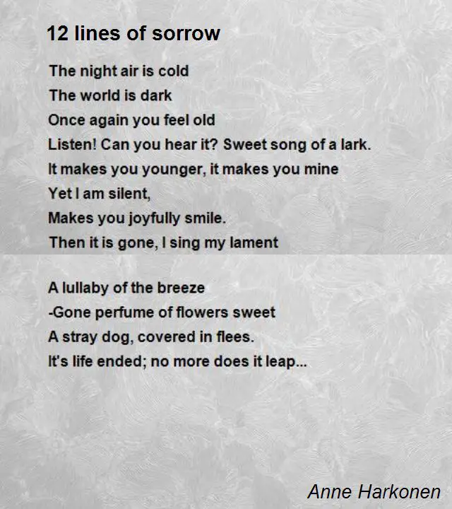 Easy 12 Line Poems To Memorize