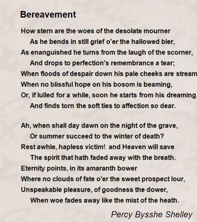 Bereavement Poems