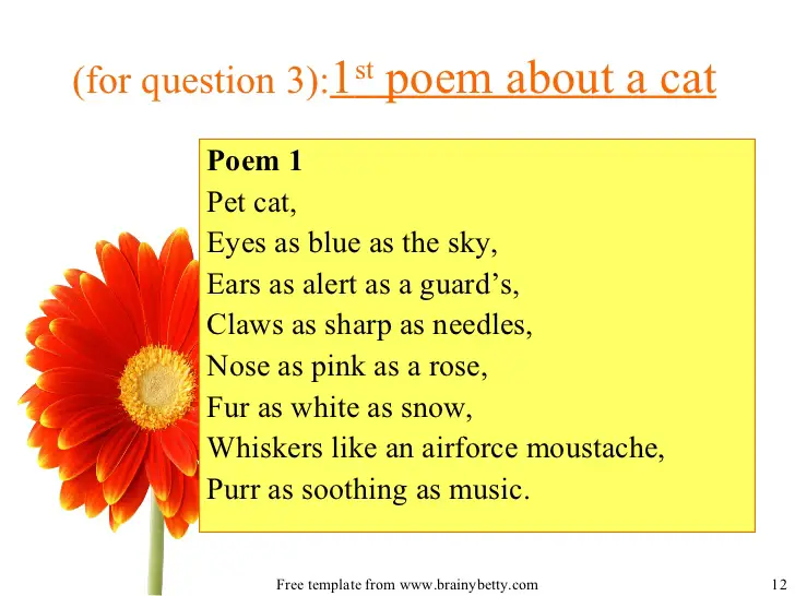 Give a talk about pets. Poem about Pets. Simile poem. My Pet poem. Poems about Pets for Kids.