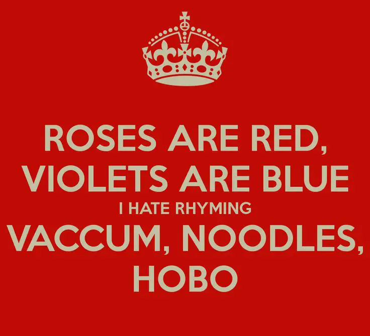 Are funny poem rose red 