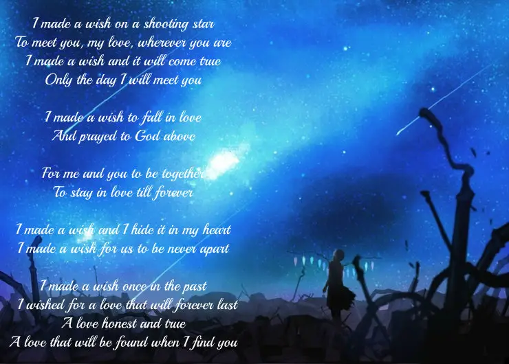 Wish upon a star poem