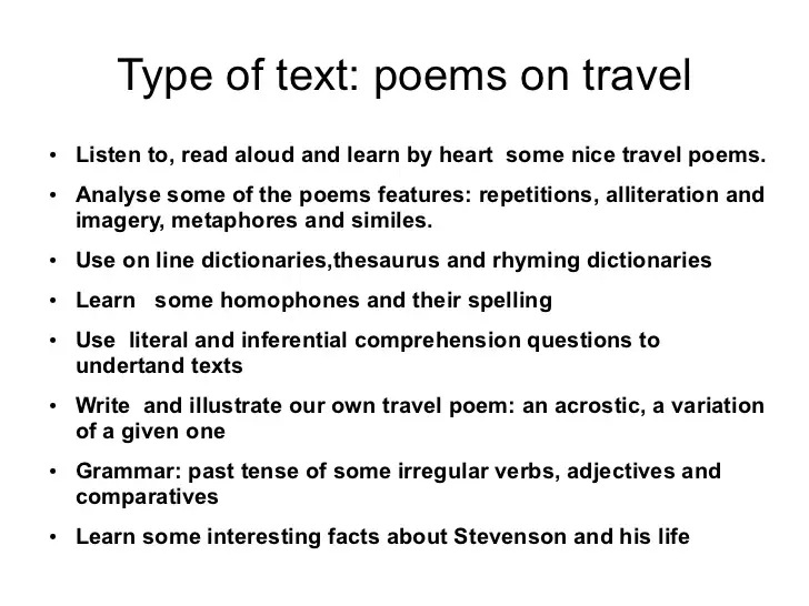 trip poetry in english
