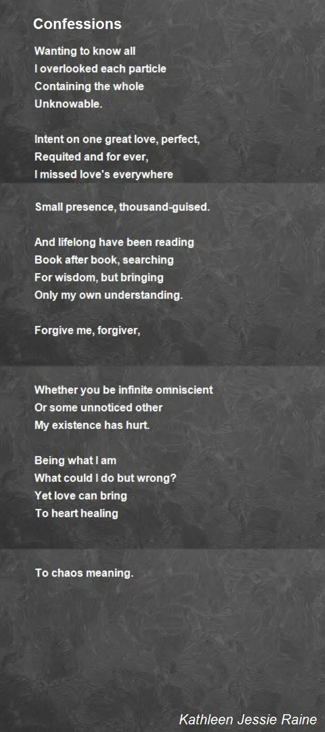 Confession Poems