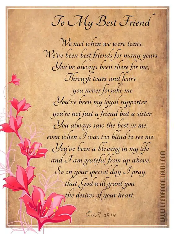 Poem to friend my beautiful Friendship Poems