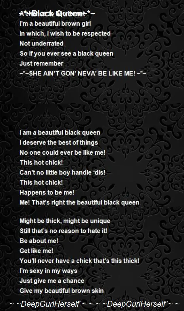 Black queen Poems