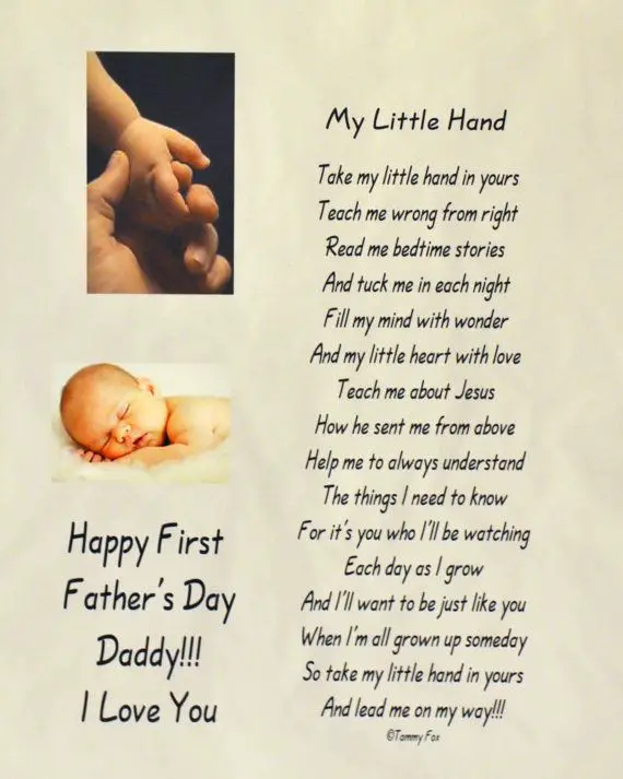 Daddy Walk Next To Me PERSONALISED First Fathers Day Gifts from Baby Gifts For New Dad Daddy To Be Daddy Poem Print Gift Daddy Gifts From Daughter Son Baby Boy Girl 