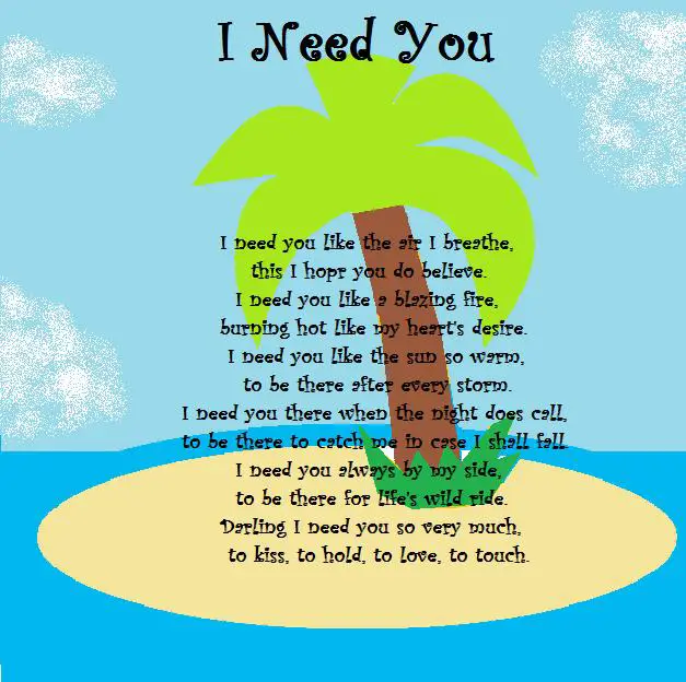 I Need You Now - I Need You Now Poem by Lora Colon