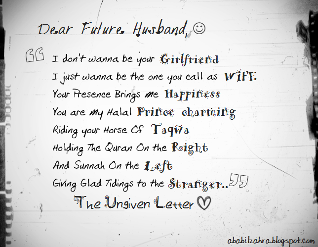 My future husband poems