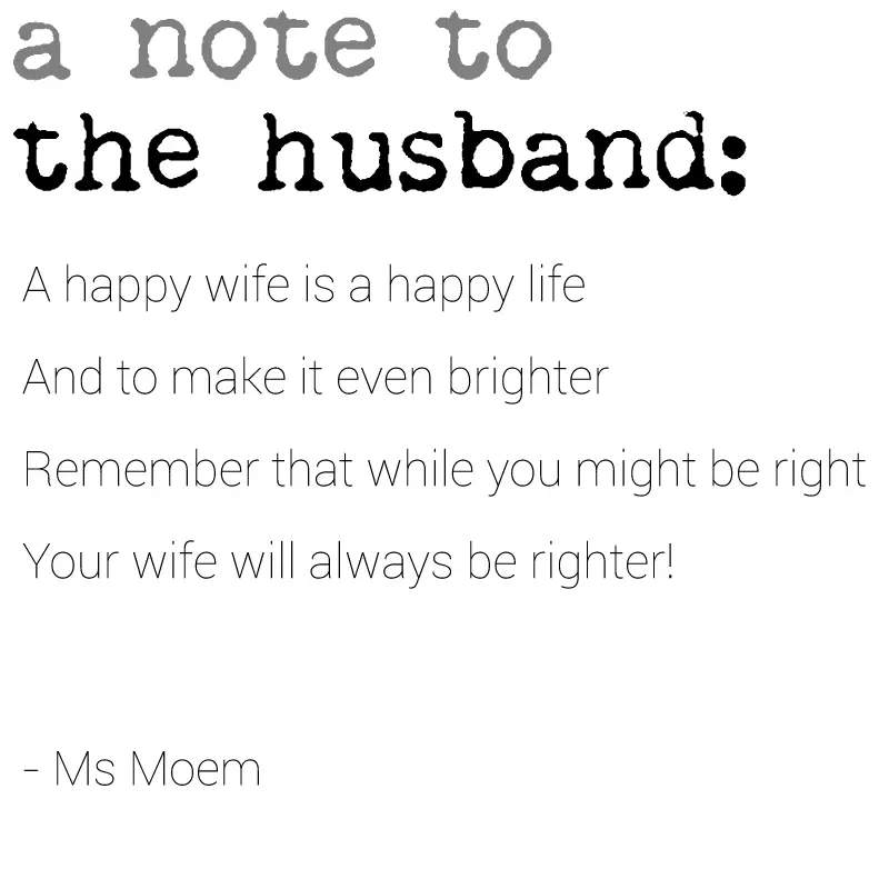 Wife husband poems and 21 Husband