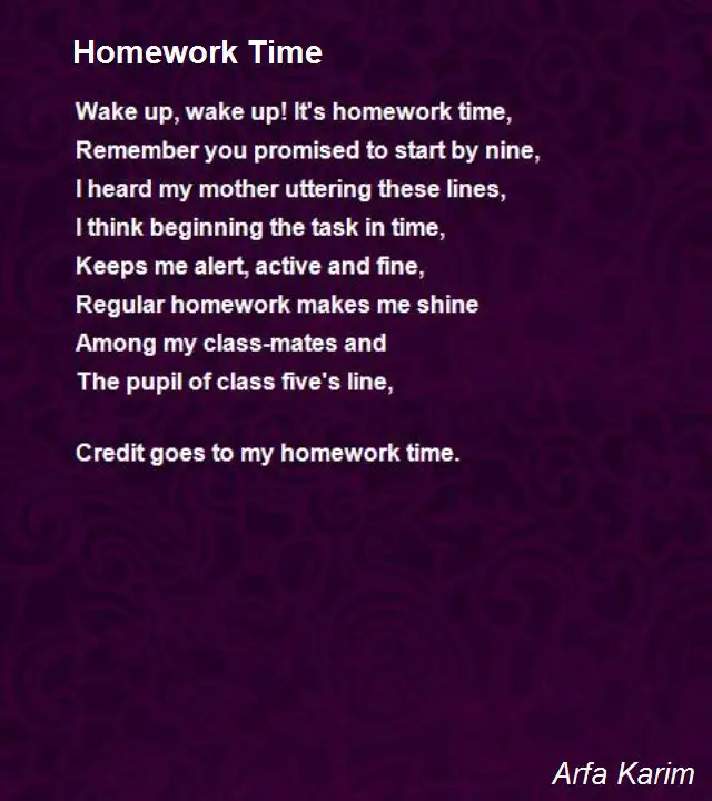 rhyme of homework