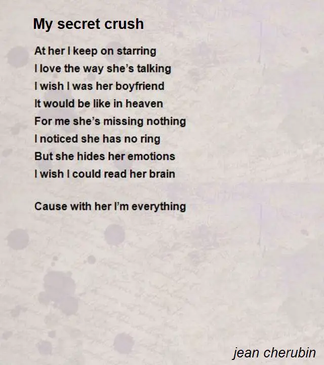 Secret crushes about poems love Top 10+