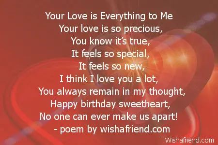 Your everything to me poems for her