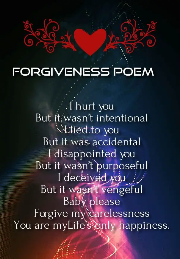 Me poems forgive her please for Touching Heartbreak