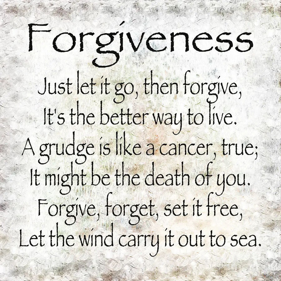 Poems about forgiving someone