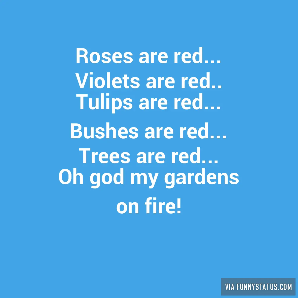 Mean roses are red. 