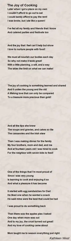 Cooking Poems