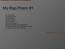 Rapper Poems